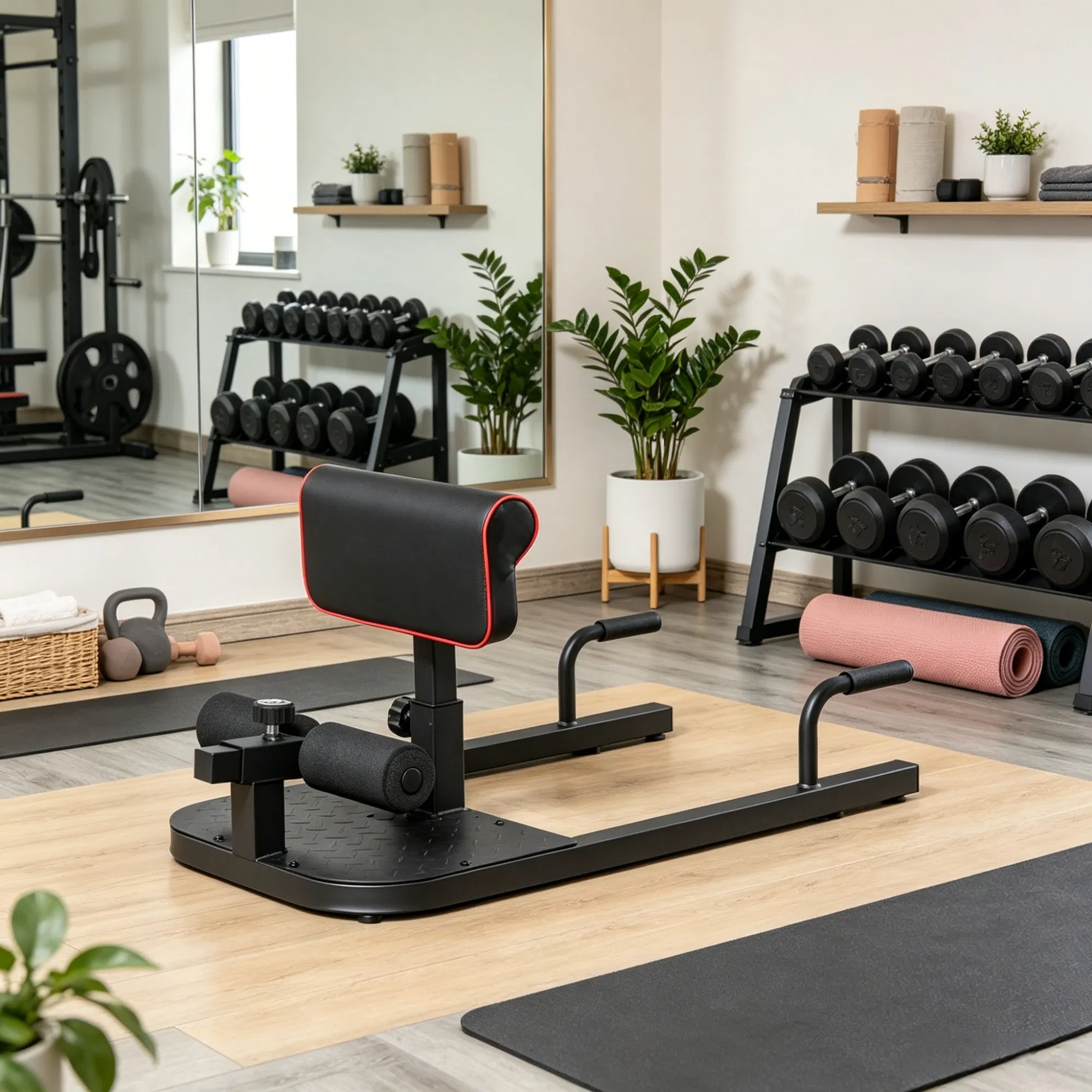 All In One Gym Home Equipment - Black 3-in-1 Padded Push Up Sit