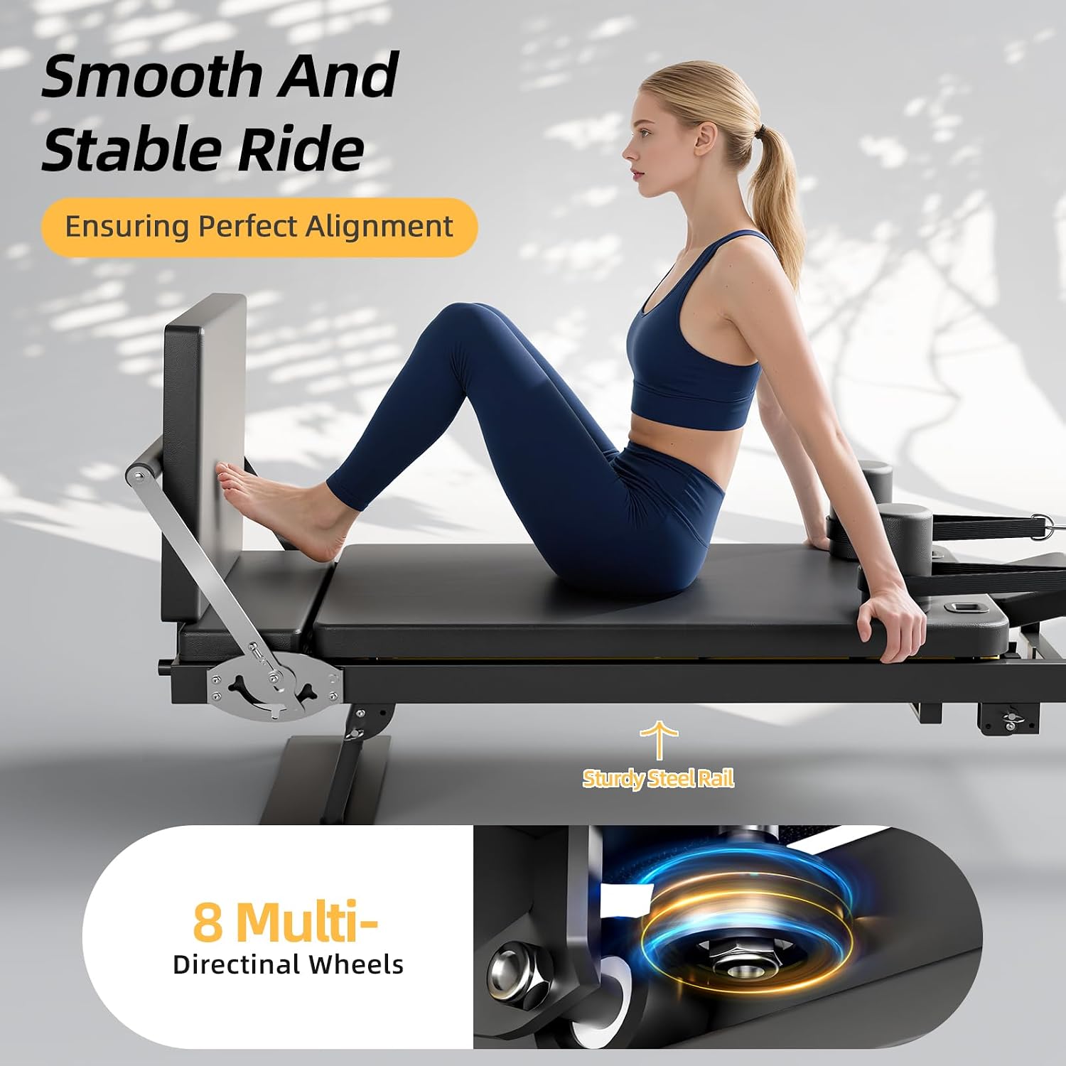 Foldable Pilates Reformer Mach - Leg Home Gym Workout ulasan dan harga