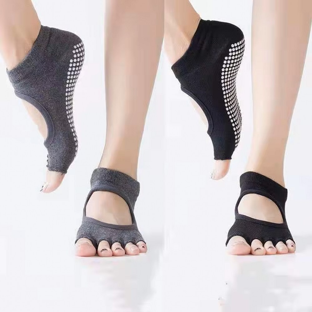 Backless Five Toe Yoga Socks O - Home Gym Yoga ulasan dan harga